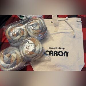 Caron Yarnspirations Yarn Bundle -Cinnamon Swirl - Oyster